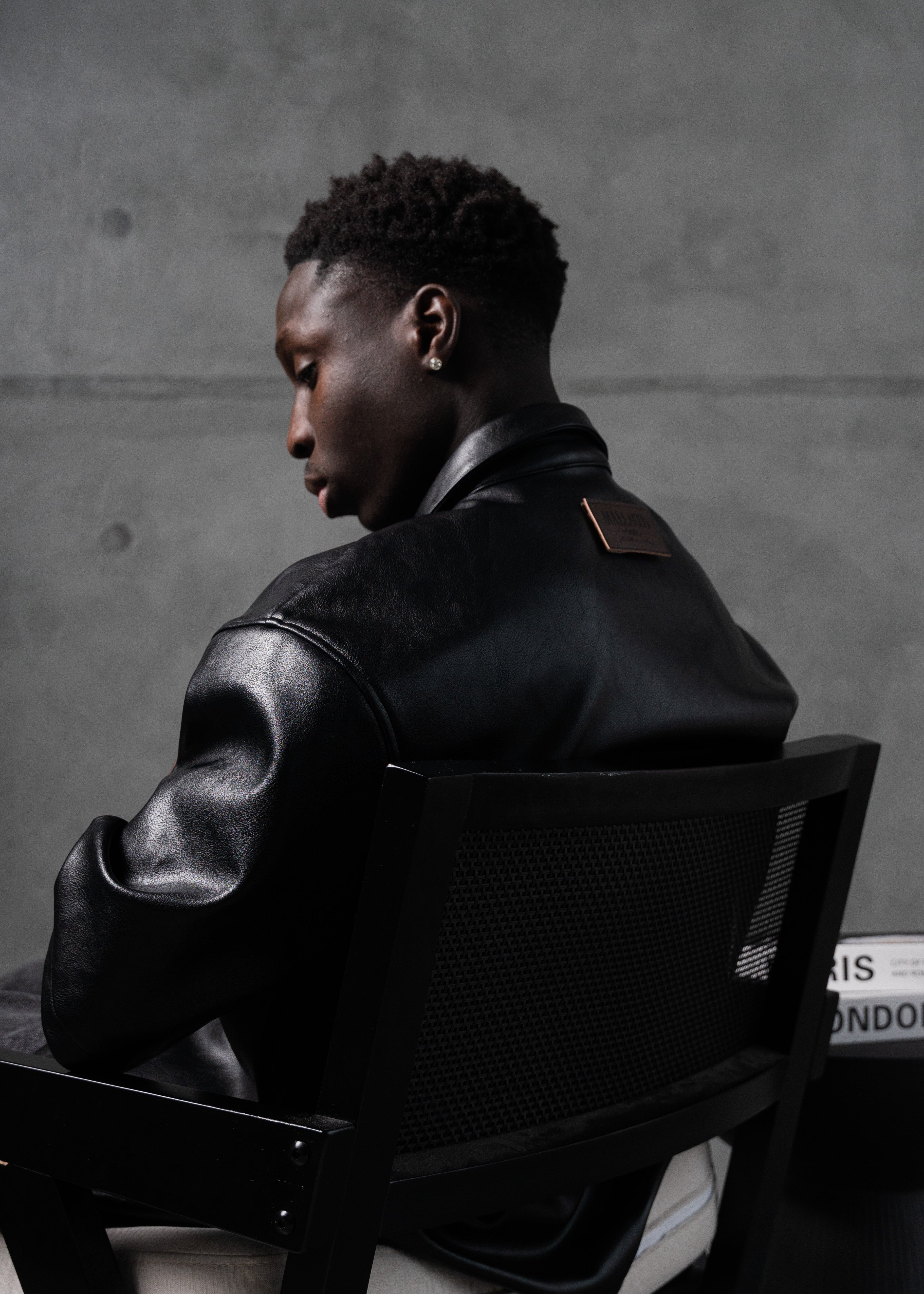 Box Fit Leather Button-Up Overshirt